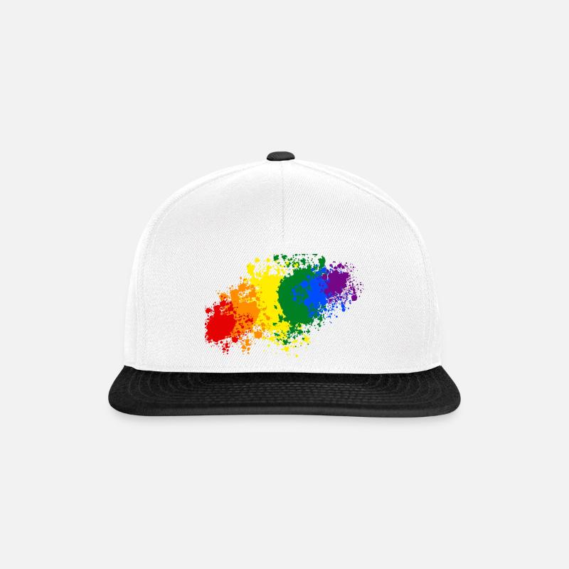 Gay Pride blobging - Snapback Cap - white/black