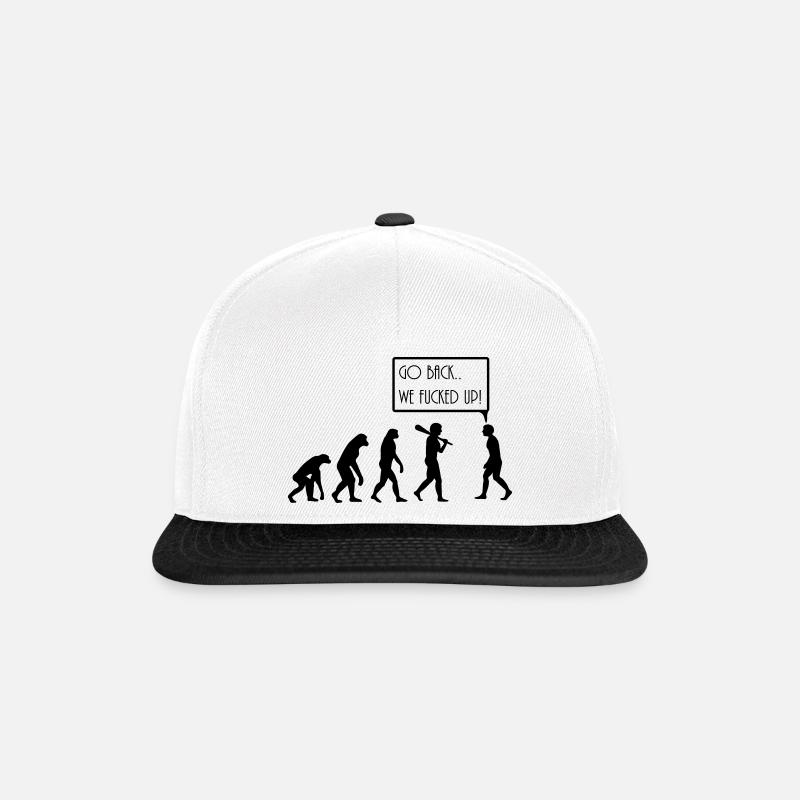 évolution - Casquette snapback - blanc/noir