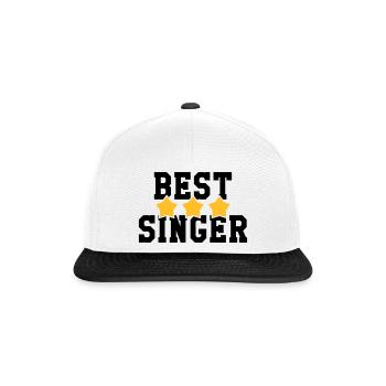 Best Singer - Snapback Cap - white/black - Front