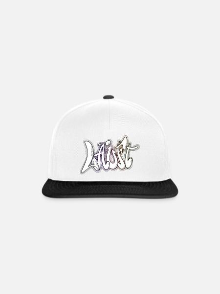LAeUFT Graffiti nachgespurt - Snapback Cap - Weiß/Schwarz