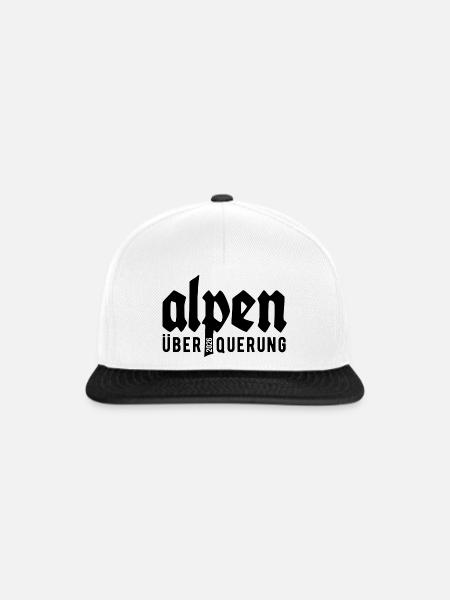 Alpen Überquerung 2026 - Wandern - Snapback Cap - Weiß/Schwarz