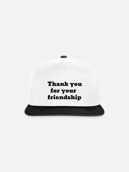DANKE FÜR DEINE FREUNDSCHAFT - Snapback Cap - Weiß/Schwarz