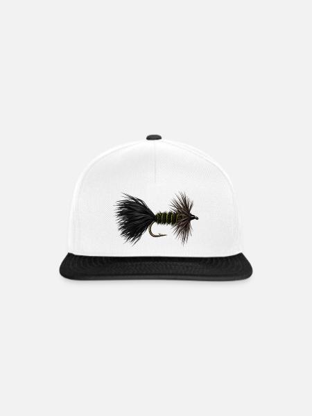 Wooly Bugger Streamer - Snapback Cap - Weiß/Schwarz