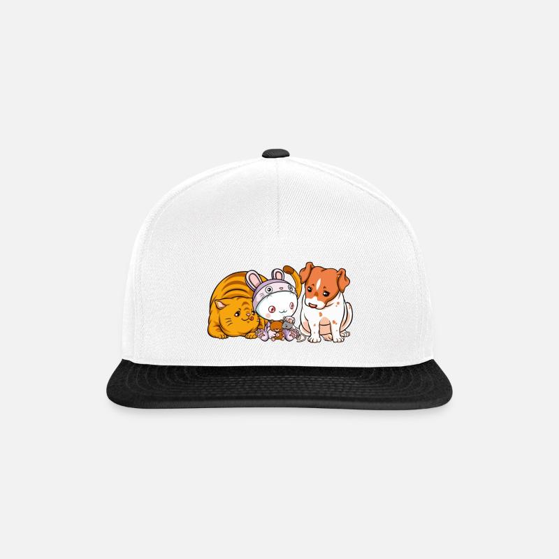 Puni-Amis - Casquette snapback - blanc/noir