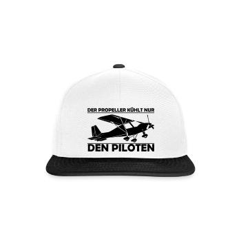 C42 Ultraleichtflugzeug Geschenk - Snapback Cap - Weiß/Schwarz - Vorne