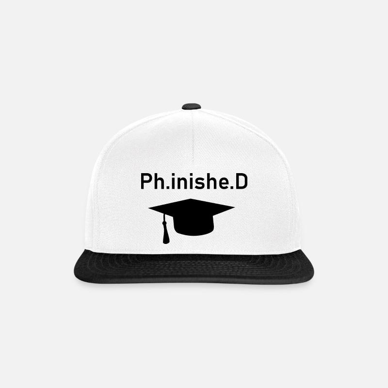 PhD Phinished - Snapback Cap - white/black