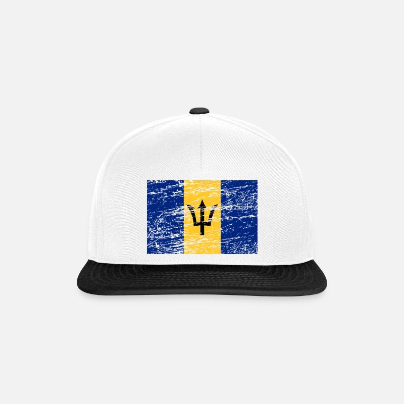 Barbados flag - Snapback Cap - white/black