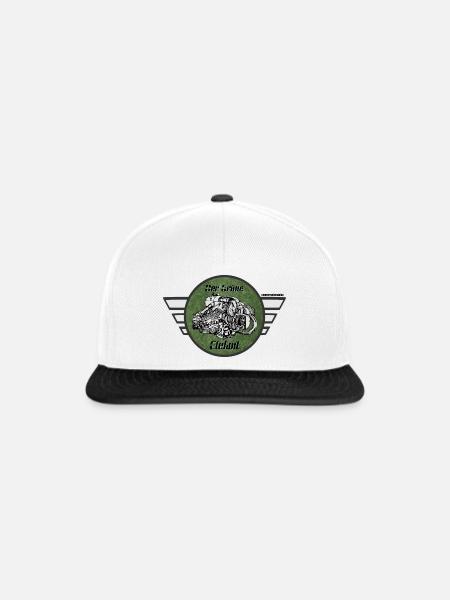 Zündapp KS 601 - Gruener Elefant - Snapback Cap - Weiß/Schwarz