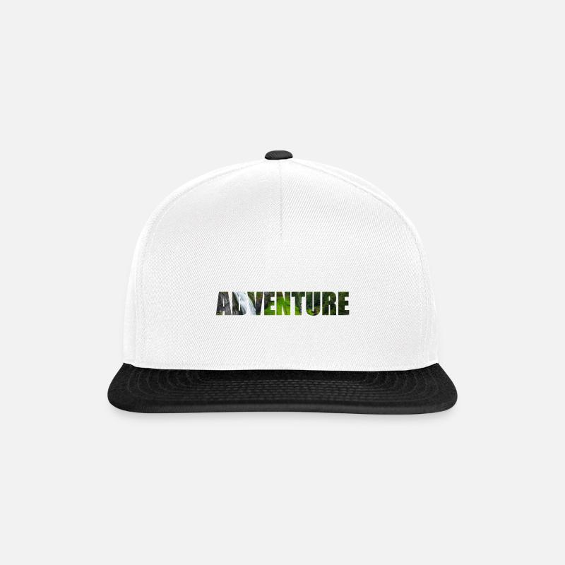 ADVENTURE - Snapback Cap - white/black