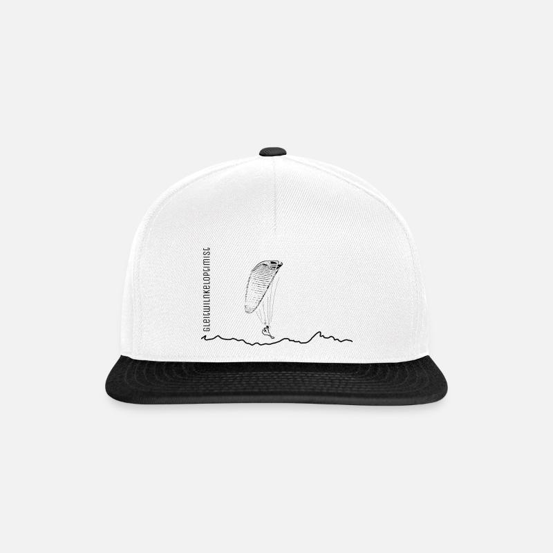 Gleitschirm Gleitwinkel-Optimist - Snapback Cap - Weiß/Schwarz