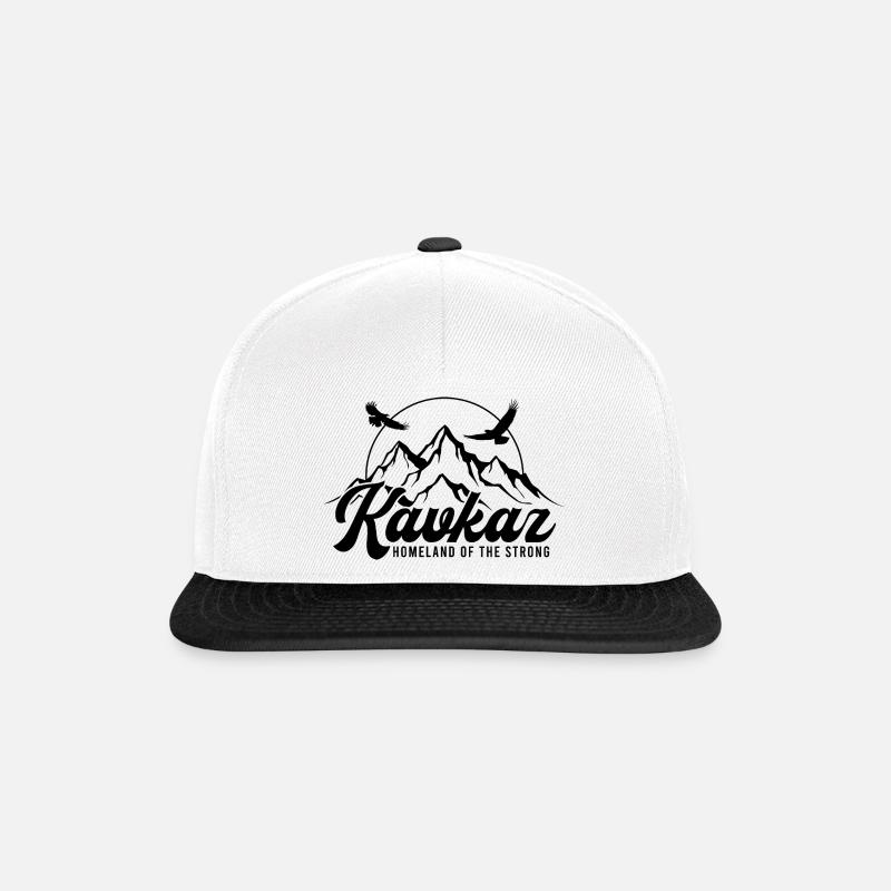 Kavkaz Kaukasus Chechnya Chechen Geschenk - Snapback Cap - Weiß/Schwarz