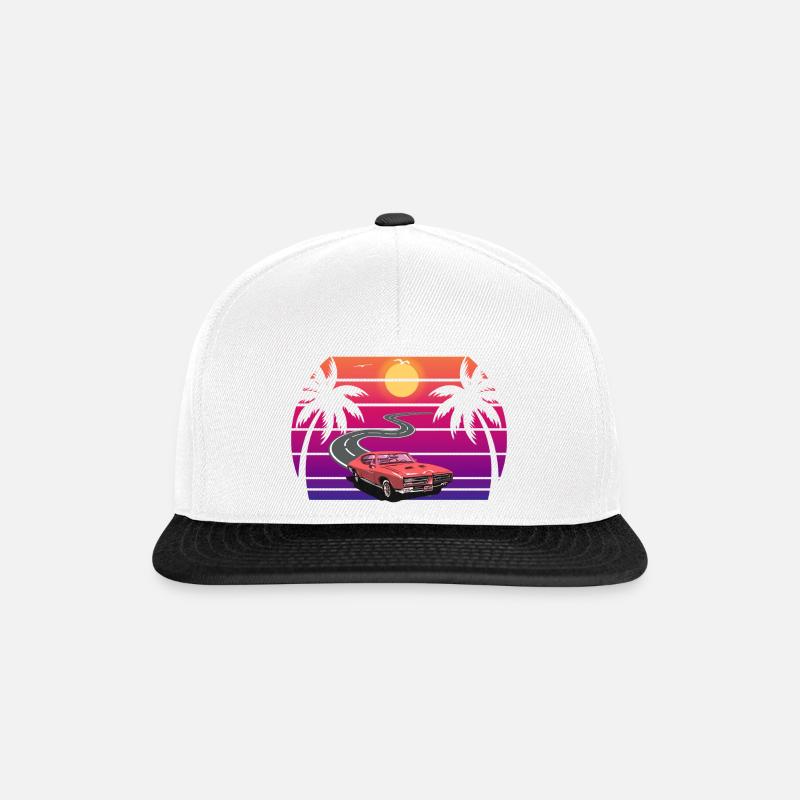 retro sunset - Snapback Cap - Weiß/Schwarz