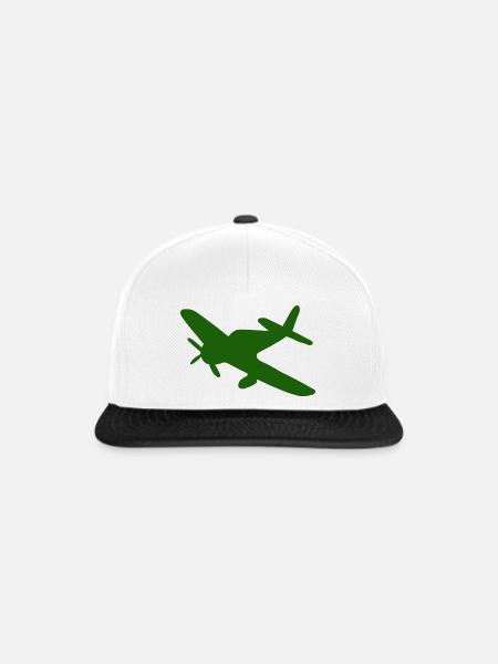 Flieger Fliegen - Snapback Cap - Weiß/Schwarz
