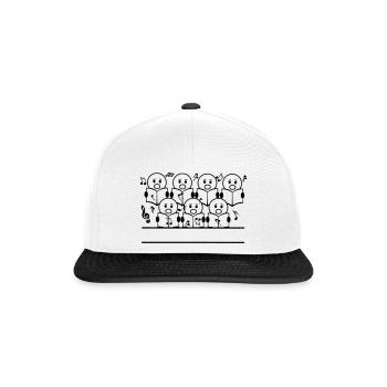Choir seven singers banner - Snapback Cap - white/black - Front