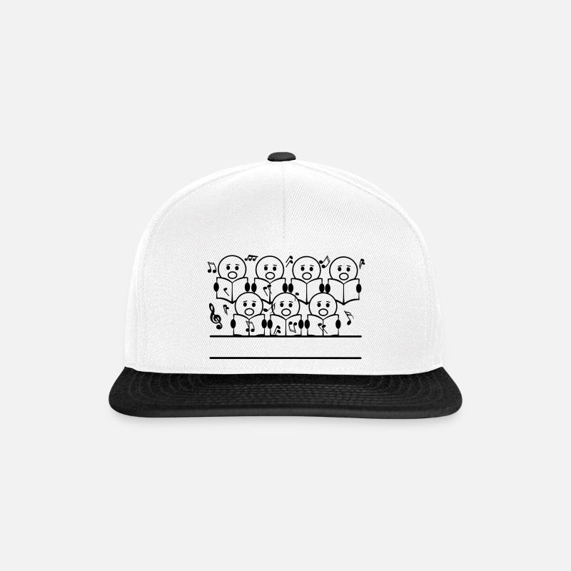 Chor sieben Sänger Banner - Snapback Cap - Weiß/Schwarz
