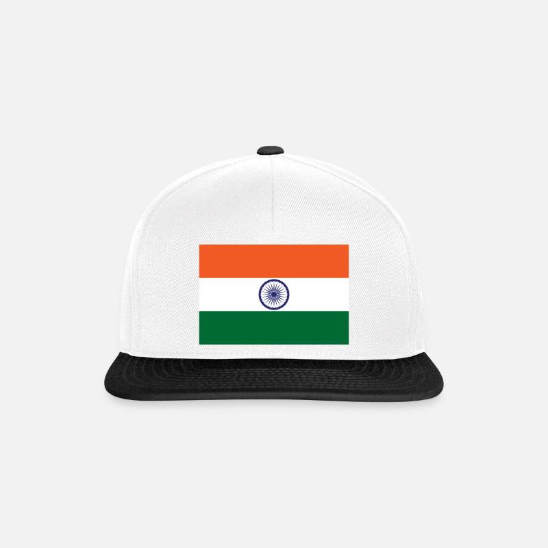 India - Snapback Cap - white/black