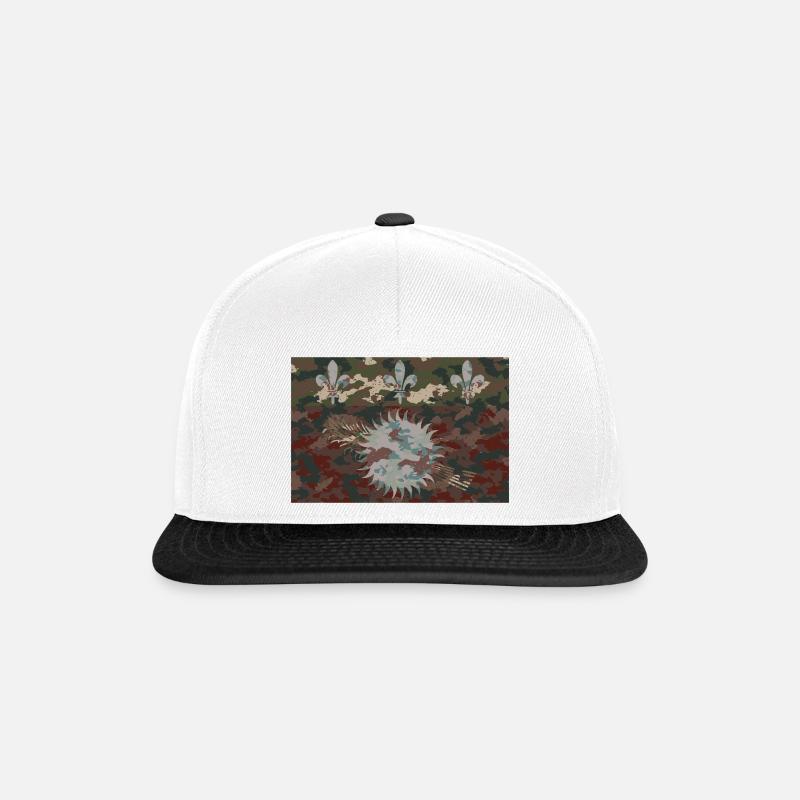 Drapeau Guadeloupe - Casquette snapback - blanc/noir