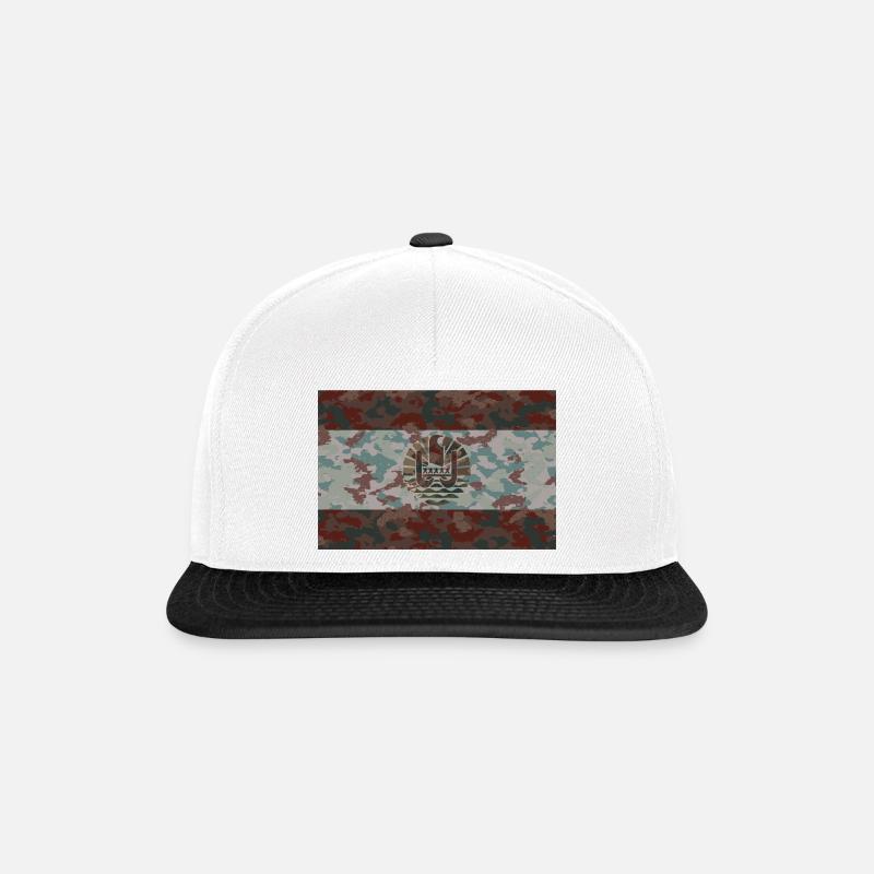 French Polynesia - Snapback Cap - white/black