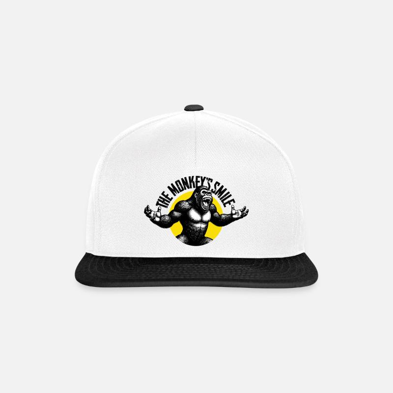 Roaring Gorilla - Snapback Cap - white/black