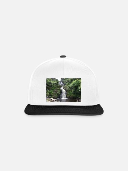 Smaragdwald-Wasserfall - Snapback Cap - Weiß/Schwarz