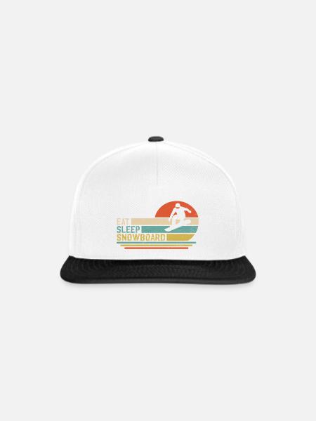 Snowboard Snowboarder Snowboarding - Snapback Cap - Weiß/Schwarz
