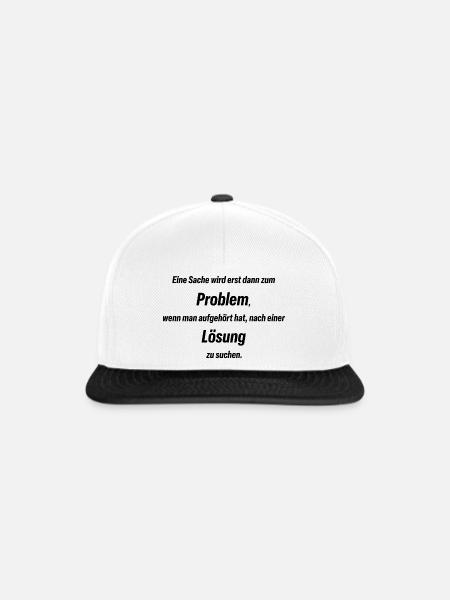 Problem & Lösung 3 de - Snapback Cap - Weiß/Schwarz