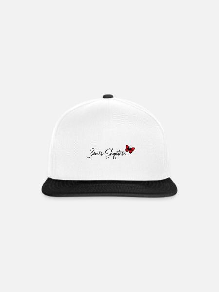 Zemër Shqiptare – Albanisches Herz - Snapback Cap - Weiß/Schwarz