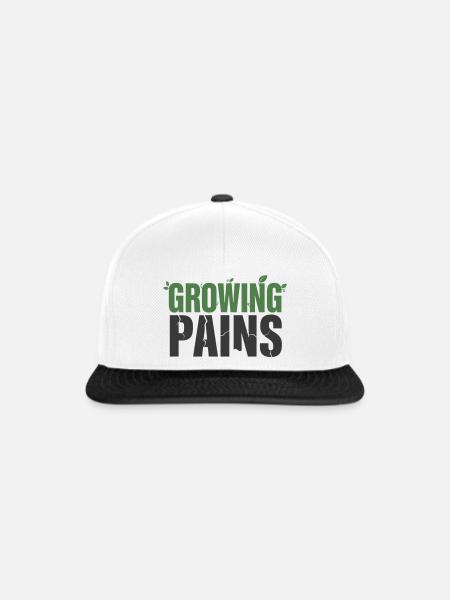 Growing Pains Motivation - Snapback Cap - Weiß/Schwarz