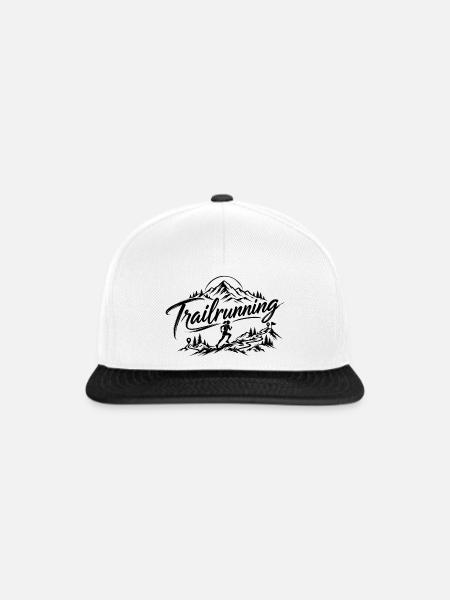 Trailrunning - Snapback Cap - Weiß/Schwarz