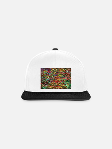 dichte_schichtungen - Snapback Cap - Weiß/Schwarz