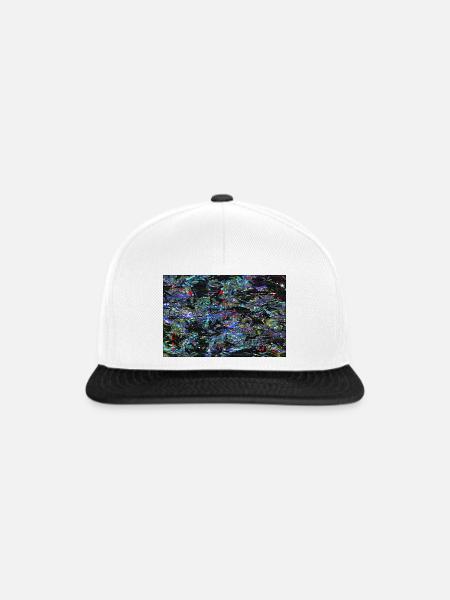 dystopisches - Snapback Cap - Weiß/Schwarz