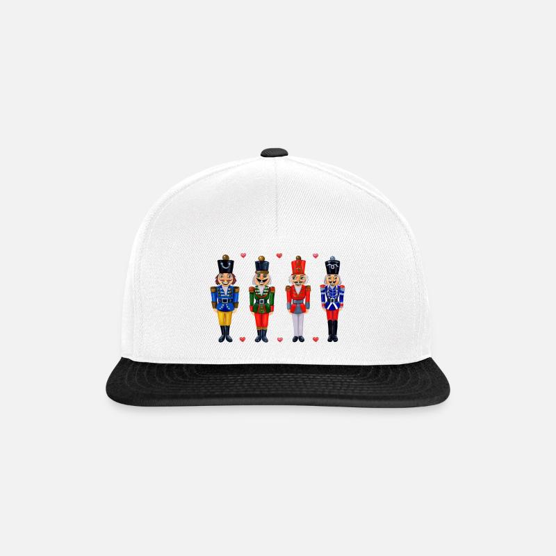 VIER LUSTIGE NUSSKNACKER - Snapback Cap - Weiß/Schwarz