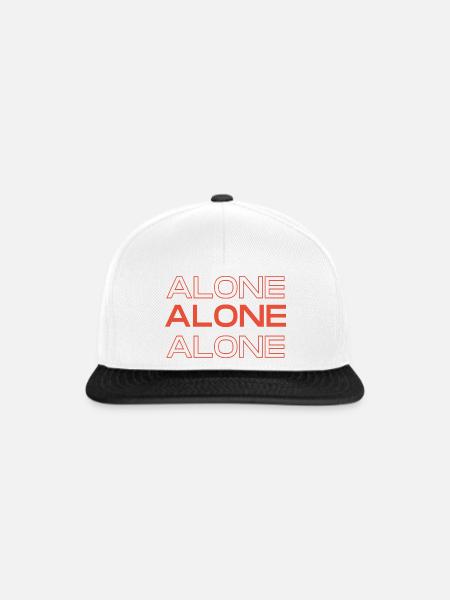 Allein - Snapback Cap - Weiß/Schwarz