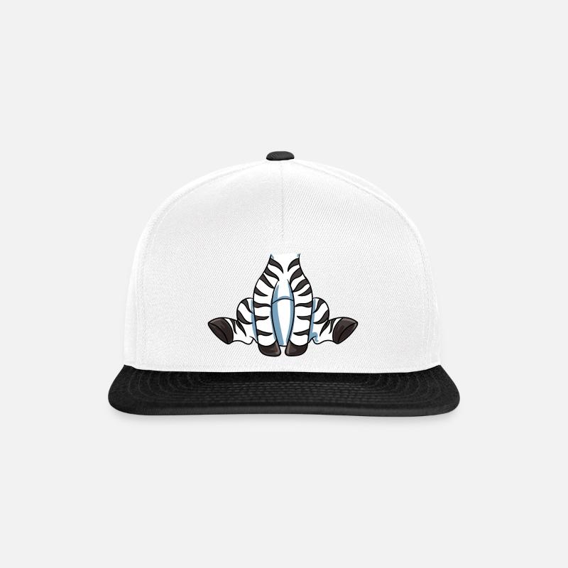 Zebra Kostüm - Snapback Cap - Weiß/Schwarz