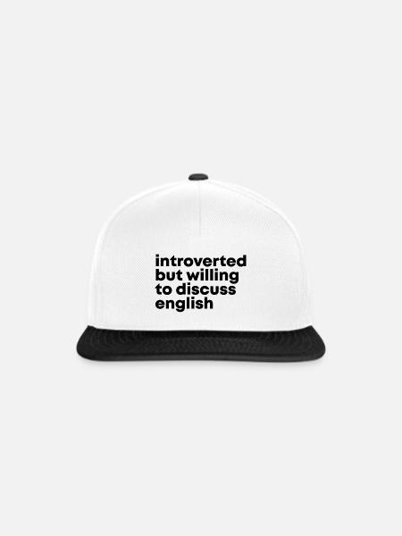 Englisch Englisch Englisch - Snapback Cap - Weiß/Schwarz