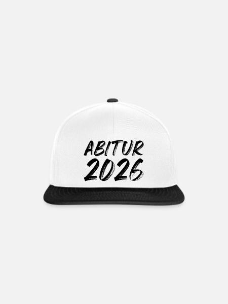 Abitur 2026 - Snapback Cap - Weiß/Schwarz