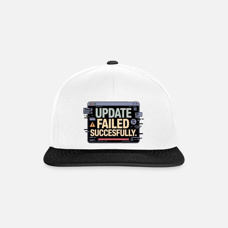 update-failed-successfully - Snapback Cap - Weiß/Schwarz