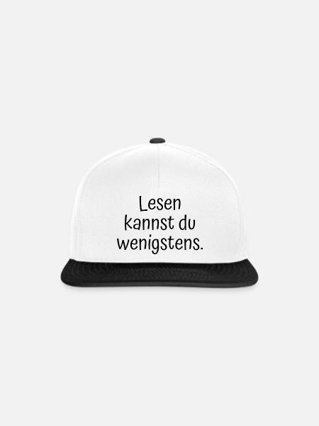 Spruch lustig - Snapback Cap - Weiß/Schwarz