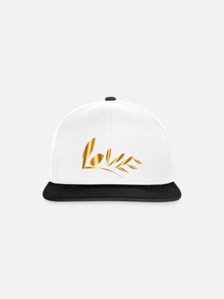 Love - Snapback Cap - Weiß/Schwarz