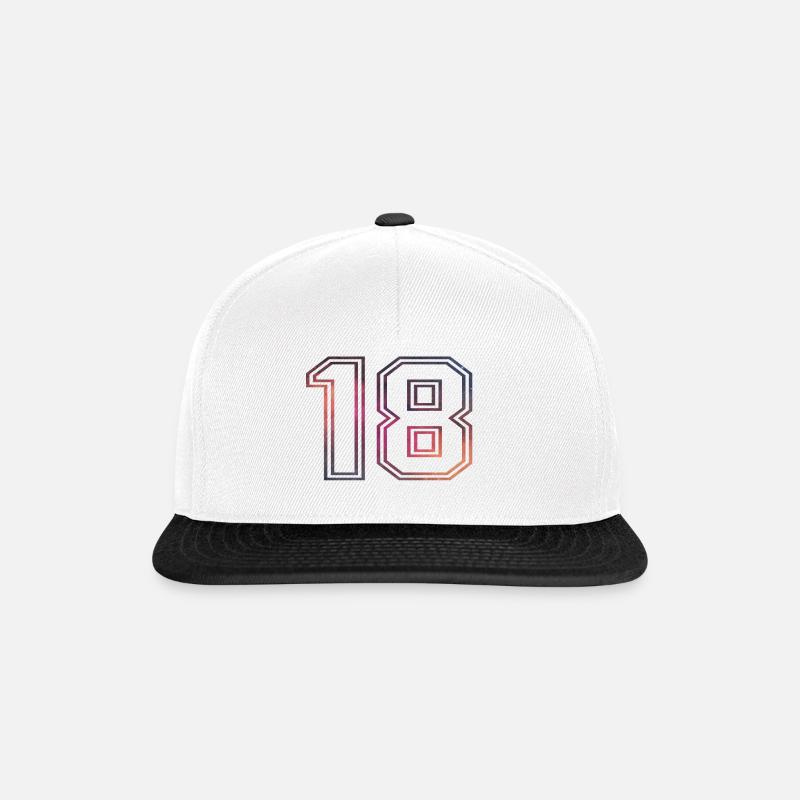 18 Il anniversaire - Casquette snapback - blanc/noir