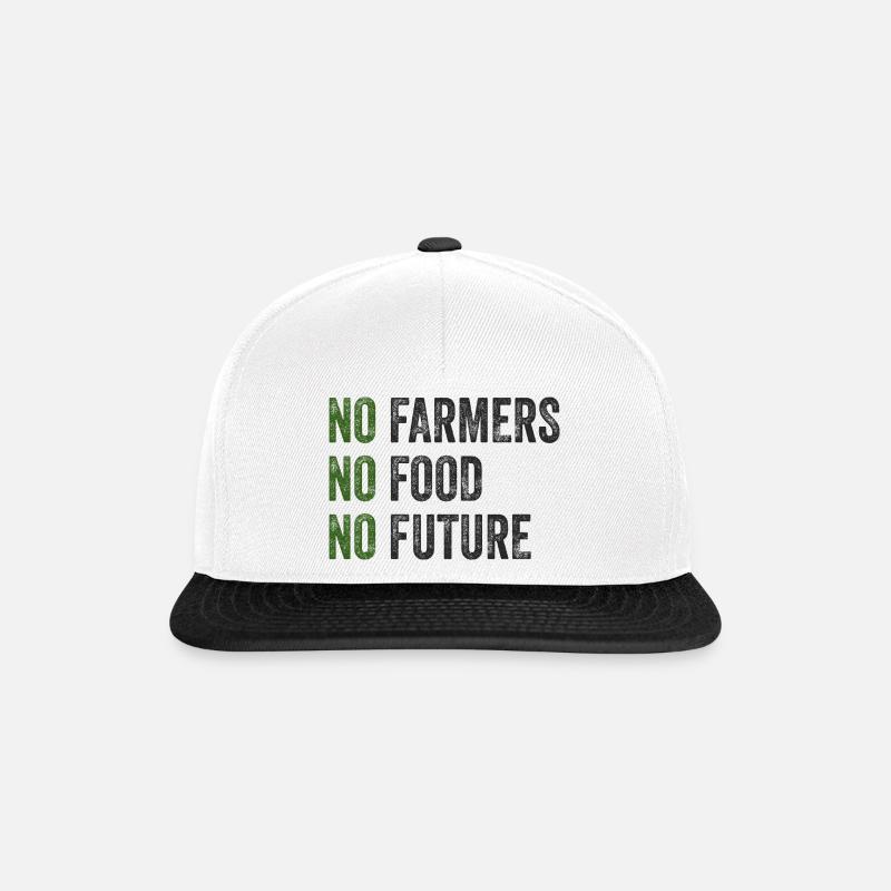 Pas d’agriculteurs - Pas de nourriture - Pas d’avenir - Farmer Farmer - Casquette snapback - blanc/noir
