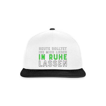 Lustige Sprüche für Kollegen - Snapback Cap - Weiß/Schwarz - Vorne