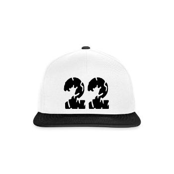 22 Number jersey - Snapback Cap - white/black - Front