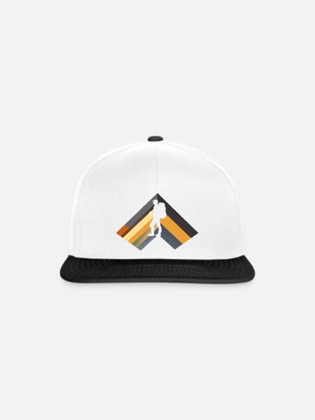 Wanderer Hiking Trekker - Snapback Cap - Weiß/Schwarz