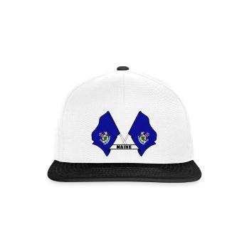 wee flags text MAINE - Snapback Cap - white/black - Front