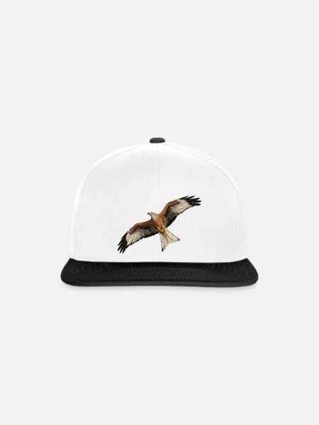 Rotmilan im Flug - Snapback Cap - Weiß/Schwarz