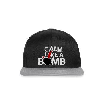 Calme comme une bombe Paradoxe Ironie Humour Blague explosive - Casquette snapback - noir/gris - Devant