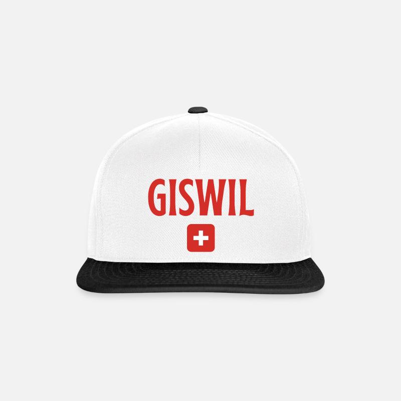 GISWIL Drapeau suisse - Casquette snapback - blanc/noir