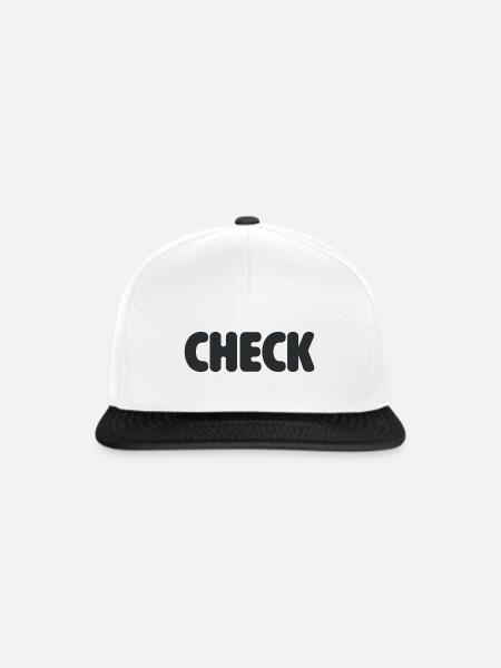 Checkst du? - Snapback Cap - Weiß/Schwarz
