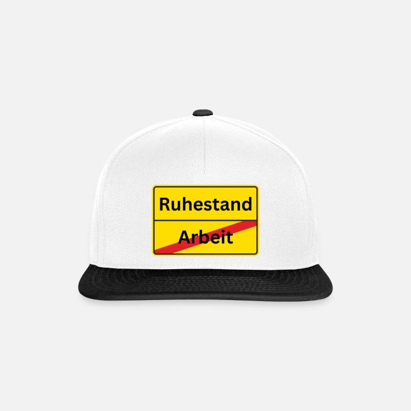 Arbeit geschafft nächstes Ziel Ruhestand - Snapback Cap - Weiß/Schwarz